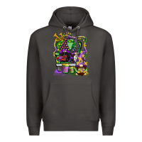 Smoke mardi gras gnomies truck Premium Hoodie - CowGirlArtShop