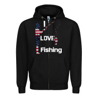 Black I love fishing Zipper Hoodie - Bettercallsaul