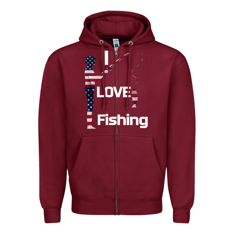 I Love Fishing Zipper Hoodie by Bettercallsaul | Teevron