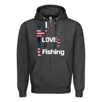 Charcoal Heather I love fishing Zipper Hoodie - Bettercallsaul
