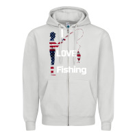 Dove Grey I love fishing Zipper Hoodie - Bettercallsaul