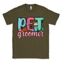 Army Green pet groomer Classic Tee - MaliasSmallBusiness