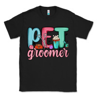 Black pet groomer Classic Tee - MaliasSmallBusiness
