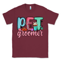 Burgundy pet groomer Classic Tee - MaliasSmallBusiness