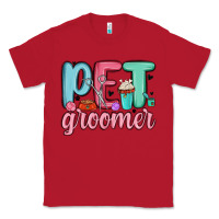 Red pet groomer Classic Tee - MaliasSmallBusiness