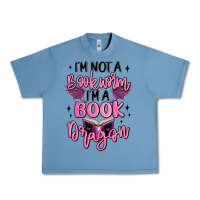 Pebble Blue i'm not a booksorm i'm a book dragon Urban Heavy Tee - MaliasSmallBusiness