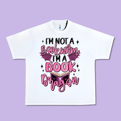 I'm Not A Booksorm I'm A Book Dragon Urban Heavy Tee Designed By Maliassmallbusiness