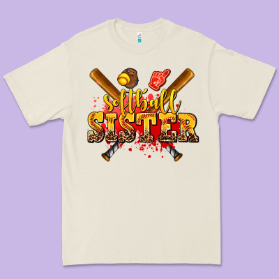 Softball Sister Premium Tee Designed By Adodesignshop