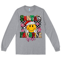 Heather Grey santas favorite girl Long Sleeve Tee - MaliasSmallBusiness