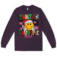 Plum santas favorite girl Long Sleeve Tee - MaliasSmallBusiness