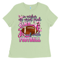Matcha in october we wear pink and watch football Ladies Tee - AdoDesignShop