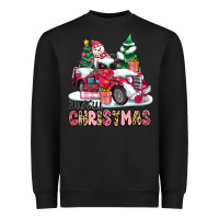 Black pink merry christmas Heavyweight Sweatshirt - MaliasSmallBusiness