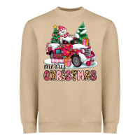 Mushroom pink merry christmas Heavyweight Sweatshirt - MaliasSmallBusiness