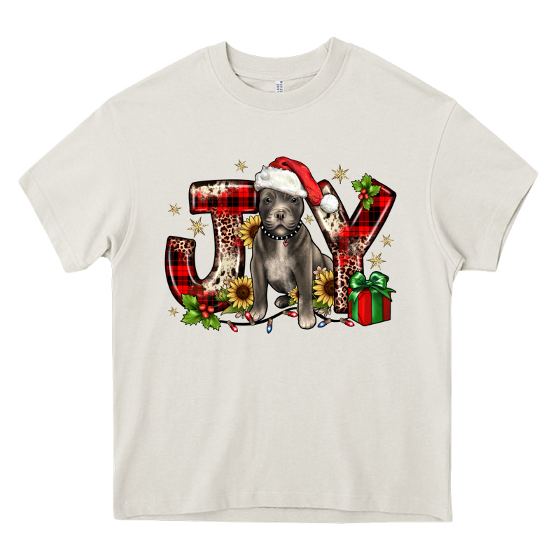 Christmas Joy Pitbull Heavy Core Tee by JahusDesignShop | Teevron