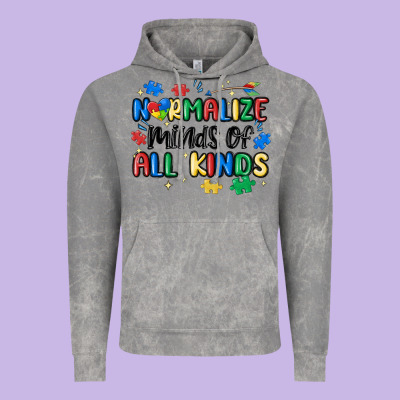 Normalize Minds Of All Kinds Vintage Hoodie Designed By Maliassmallbusiness
