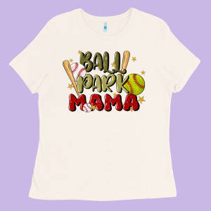 Ballpark Mama Ladies Tee Designed By Jahusdesignshop