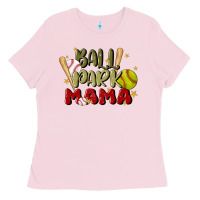 Bubblegum Pink ballpark mama Ladies Tee - JahusDesignShop