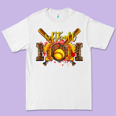 Softball Mom Premium Tee Designed By Adodesignshop