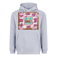 Heather Grey mom daily affirmation Heavyweight Hoodie - TumblerDesignByShophia