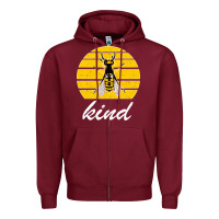 Burgundy Bee Kind Zipper Hoodie - Bettercallsaul