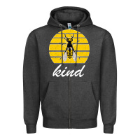 Charcoal Heather Bee Kind Zipper Hoodie - Bettercallsaul
