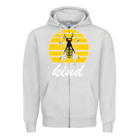 Dove Grey Bee Kind Zipper Hoodie - Bettercallsaul