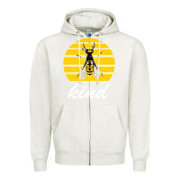 Oatmeal Heather Bee Kind Zipper Hoodie - Bettercallsaul