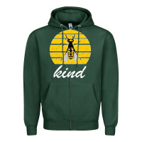 Sports Green Bee Kind Zipper Hoodie - Bettercallsaul