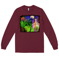 Burgundy halloween background Long Sleeve Tee - JahusDesignShop