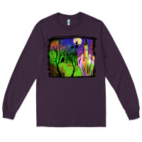 Plum halloween background Long Sleeve Tee - JahusDesignShop