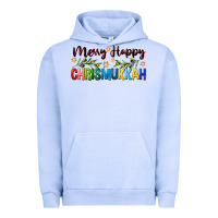 Pigment Grape Ice merry happy chrismukkah with olive branch Urban Hoodie - FaDigitalArtStudio