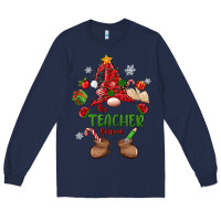 Navy the teacher gnome christmas Long Sleeve Tee - MaliasSmallBusiness
