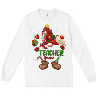 White the teacher gnome christmas Long Sleeve Tee - MaliasSmallBusiness