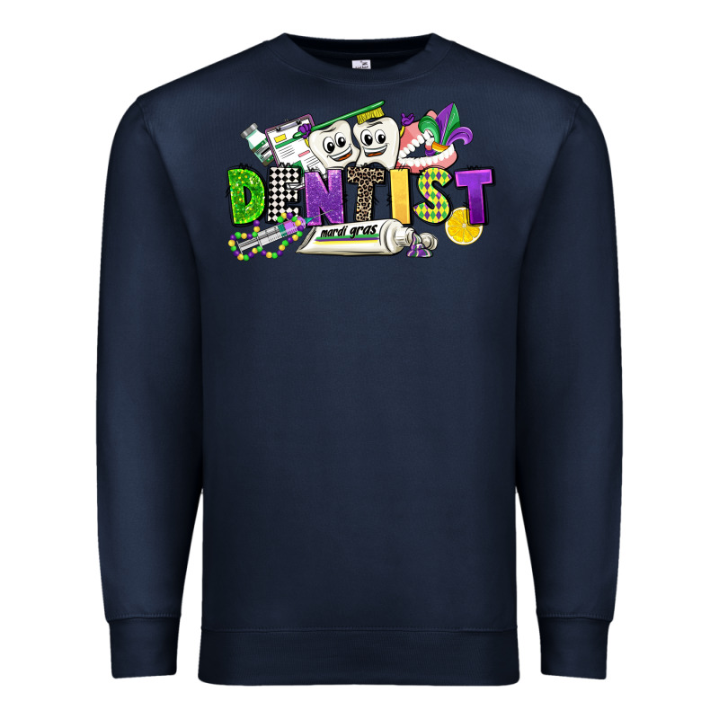 Dentist Mardi Gras Premium Sweatshirt by CowGirlArtShop | Teevron