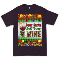 Plum Christmas Dear Santa Just Bring Wine Premium Tee - Artiststas