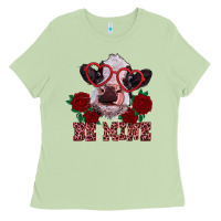 Matcha be mine valentine's day calf Ladies Tee - RanaPortraitStore