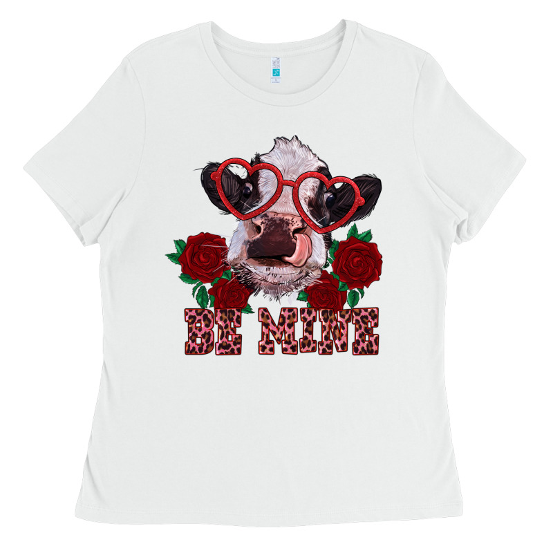Be Mine Valentine's Day Calf Ladies Tee by RanaPortraitStore | Teevron
