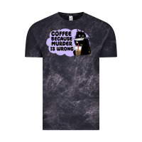 Cloud Black coffee because murder is wrong Vintage Tee - MaliasSmallBusiness