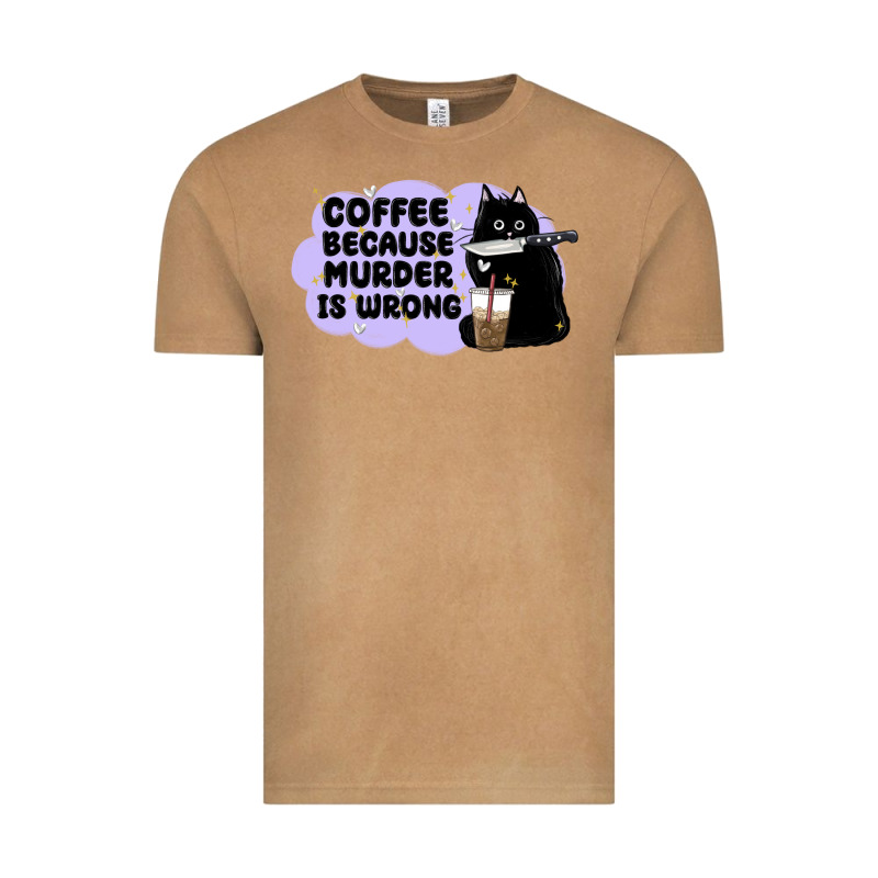 Coffee Because Murder Is Wrong Vintage Tee by MaliasSmallBusiness | Teevron
