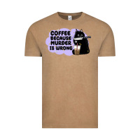 Vintage Coffee coffee because murder is wrong Vintage Tee - MaliasSmallBusiness