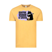Vintage Mustard coffee because murder is wrong Vintage Tee - MaliasSmallBusiness