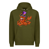 Army Green mardi gras crawfish Premium Hoodie - CowGirlArtShop
