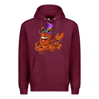 Burgundy mardi gras crawfish Premium Hoodie - CowGirlArtShop