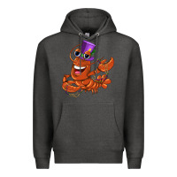 Charcoal Heather mardi gras crawfish Premium Hoodie - CowGirlArtShop