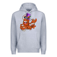 Heather Grey mardi gras crawfish Premium Hoodie - CowGirlArtShop