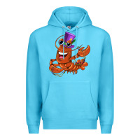 Ocean Blue mardi gras crawfish Premium Hoodie - CowGirlArtShop