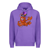 Purple mardi gras crawfish Premium Hoodie - CowGirlArtShop