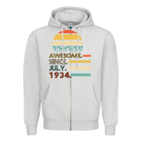 Dove Grey Awesome Since JULY 1934 Zipper Hoodie - Bettercallsaul