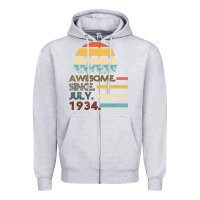 Heather Grey Awesome Since JULY 1934 Zipper Hoodie - Bettercallsaul
