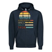 Navy Awesome Since JULY 1934 Zipper Hoodie - Bettercallsaul